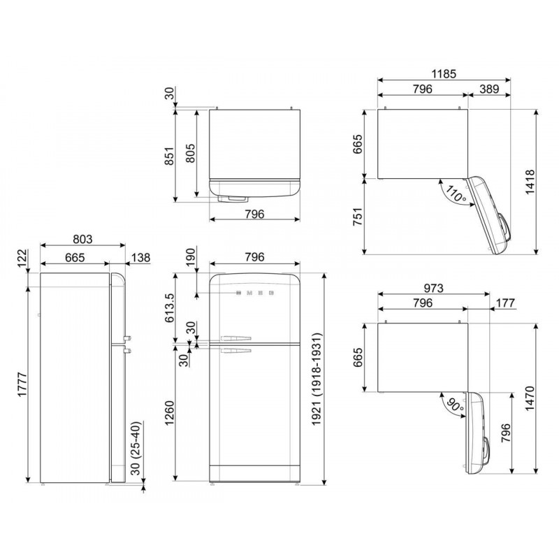 Frigorifico 2puertas Smeg FAB50RRD5 - 3 Frigorifico 2puertas Smeg FAB50RRD5 - 3