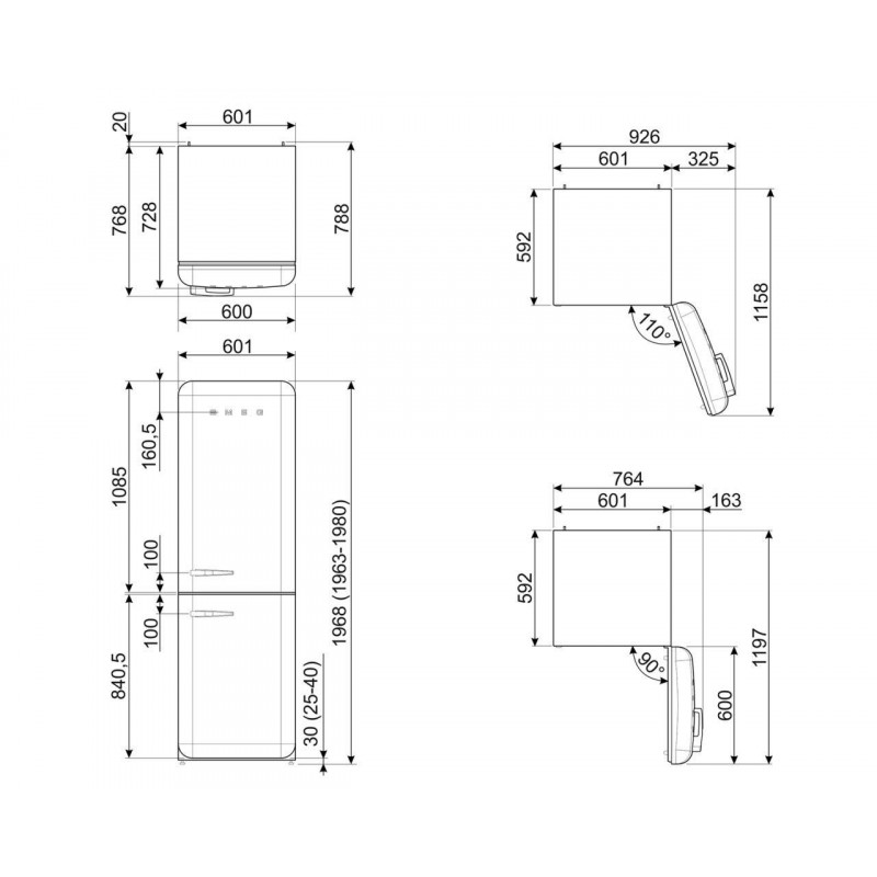 Combi NF Smeg FAB32RPG5 - 3 Combi NF Smeg FAB32RPG5 - 3