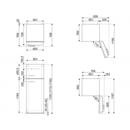 Frigorifico 2puertas Smeg FAB30RCR5 - 4 Frigorifico 2puertas Smeg FAB30RCR5 - 4
