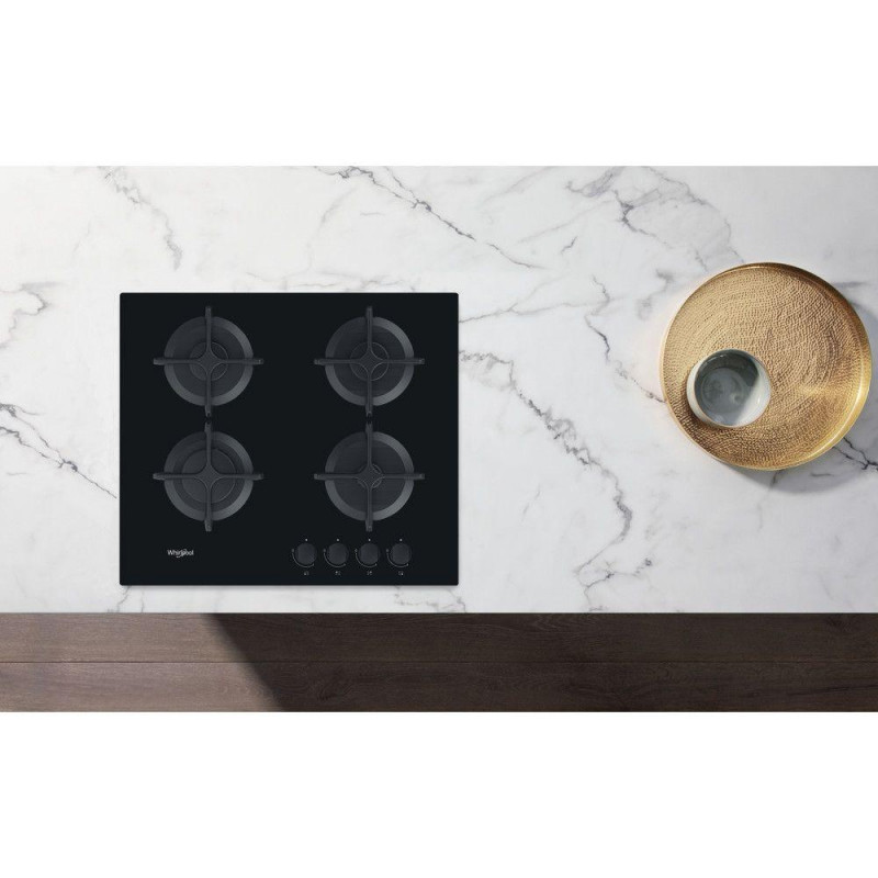 Encimera Cristalgas indep. Whirlpool GOB616NB - 4 Encimera Cristalgas indep. Whirlpool GOB616NB - 4