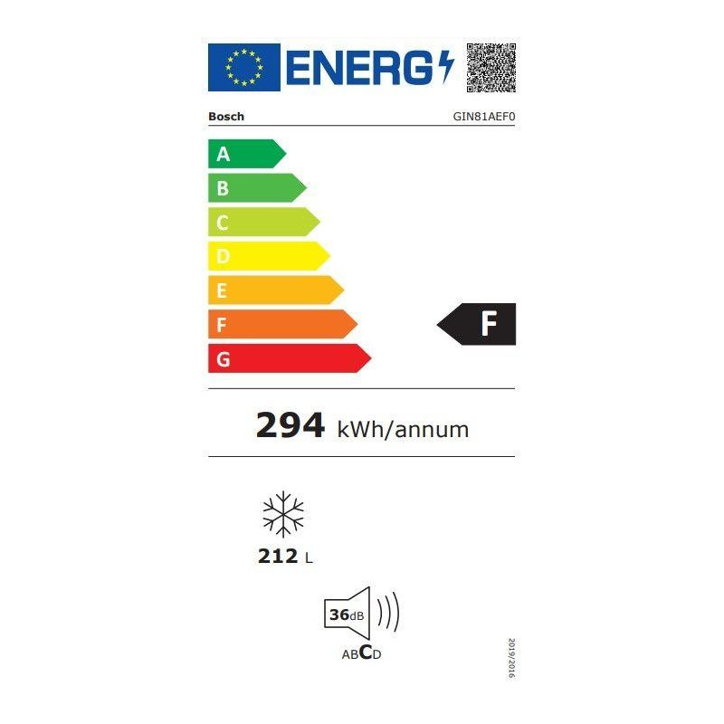 Congelador vertical NF INT Bosch GIN81AEF0, Infini - 2