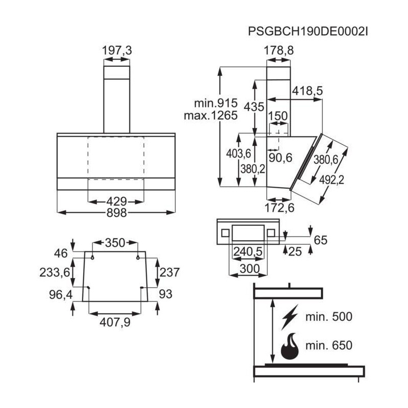 Campana decorativa Aeg DVE5971HG - 3