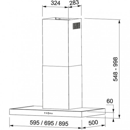 Campana decorativa Mepamsa SILUETAXLA90BLANCA - 2 Campana decorativa Mepamsa SILUETAXLA90BLANCA - 2