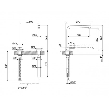 Grifo cocina Smeg MTD5CR - 2 Grifo cocina Smeg MTD5CR - 2