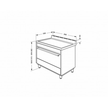 Cocina conv. Smeg B901GMXI9 - 3 Cocina conv. Smeg B901GMXI9 - 3