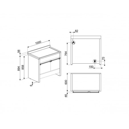 Cocina conv. Smeg A2PY81 - 3 Cocina conv. Smeg A2PY81 - 3