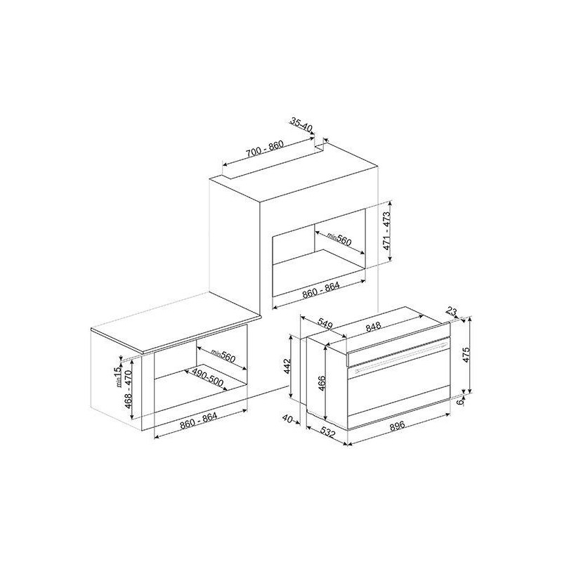 Horno MF pirolitico Smeg SFR9390X - 3