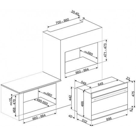 Horno MF pirolitico Smeg SFR9390X - 3