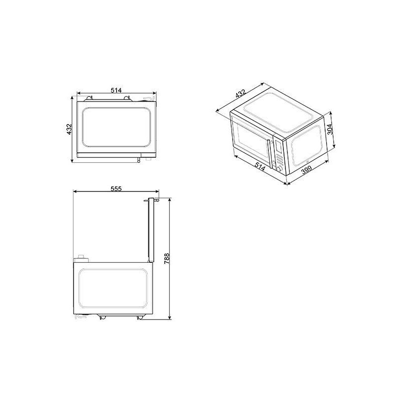 Microondas Smeg MOE25X - 2 Microondas Smeg MOE25X - 2