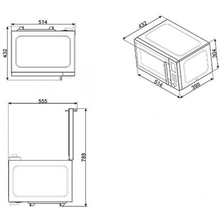 Microondas Smeg MOE25X - 2 Microondas Smeg MOE25X - 2