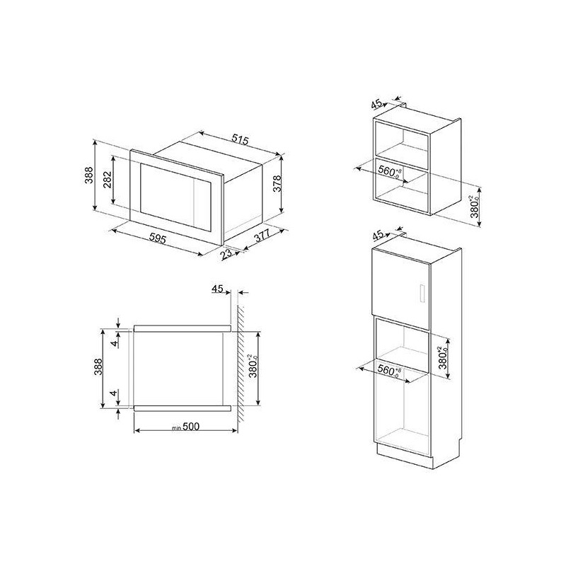 Microondas Smeg FMI425X - 2 Microondas Smeg FMI425X - 2