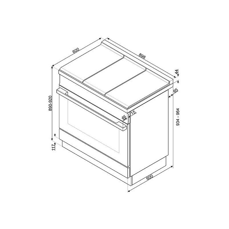 Cocina conv. Smeg CPF9IPOG - 3 Cocina conv. Smeg CPF9IPOG - 3