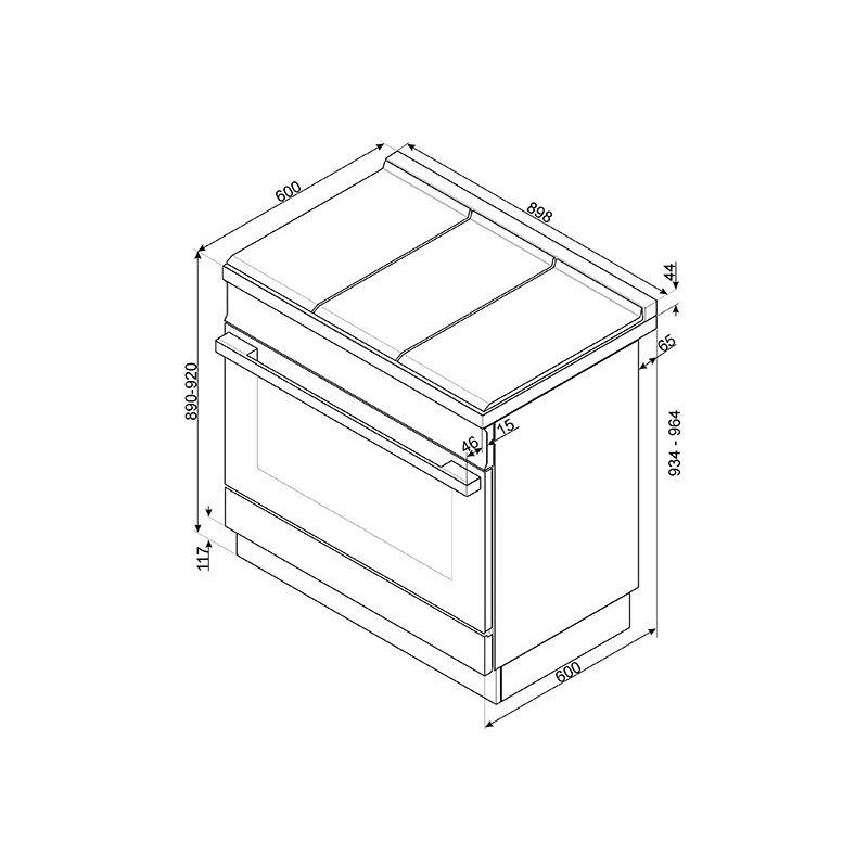 Cocina conv. Smeg CPF9GPX - 3 Cocina conv. Smeg CPF9GPX - 3