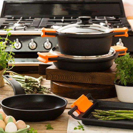 Cacerola baja Bra Efficient, A270528, con tapa, 28 - 11 Cacerola baja Bra Efficient, A270528, con tapa, 28 - 11