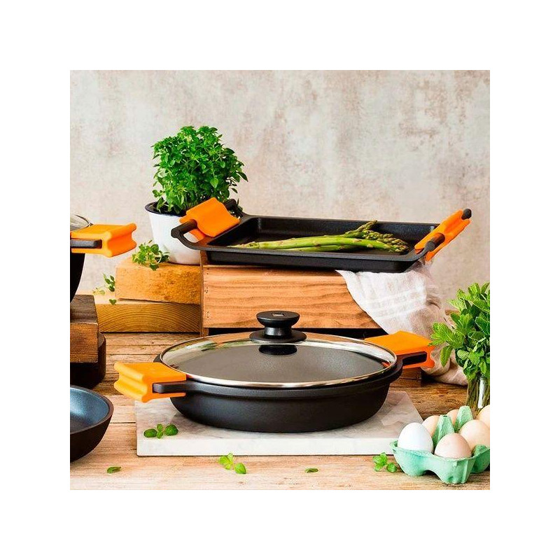 Cacerola baja Bra Efficient, A270528, con tapa, 28 - 14 Cacerola baja Bra Efficient, A270528, con tapa, 28 - 14