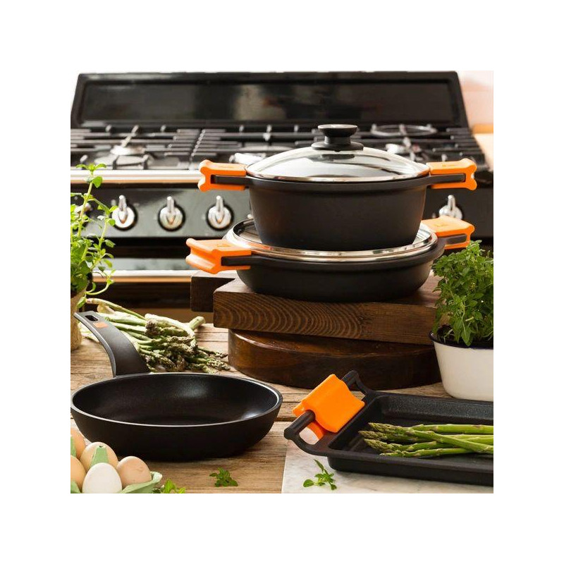 Cacerola alta Bra Efficient A270328, con tapa, 28 - 8