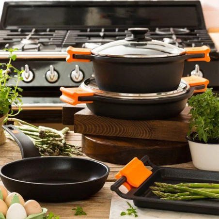 Cacerola alta Bra Efficient A270328, con tapa, 28 - 8