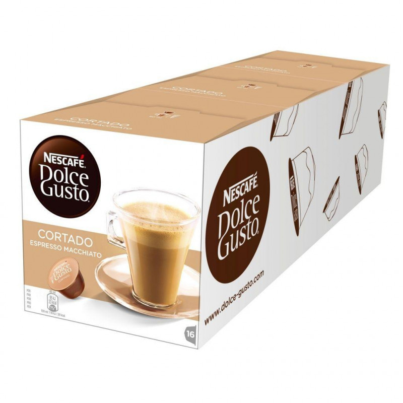 Capsulas cafe Dolce Gusto Nestle CORTADO (3 estuc - 1