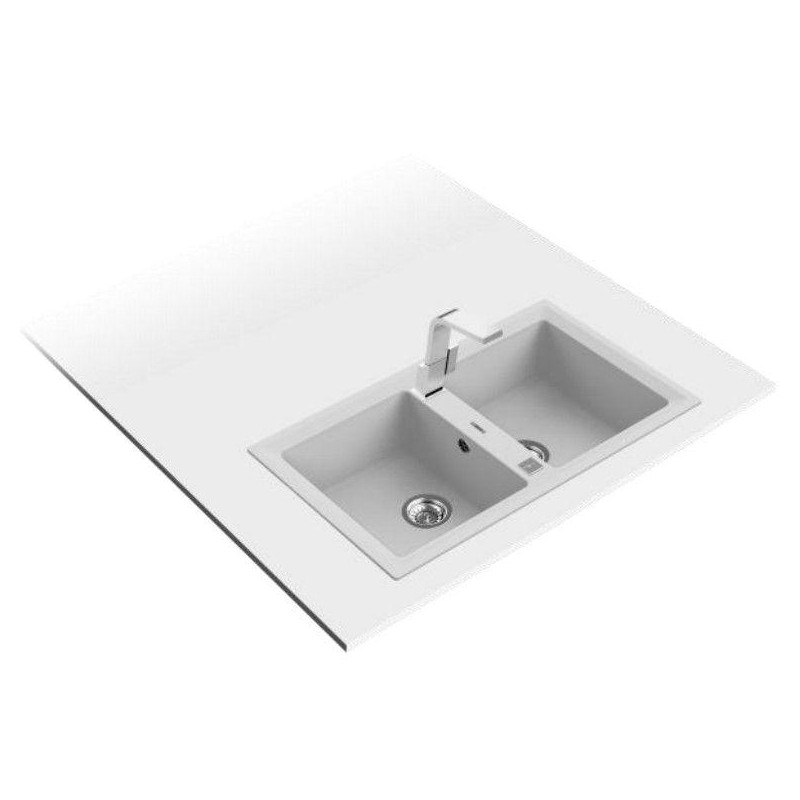 Fregadero sintetico Teka STONE90B-TG2CV.AUTOBLANCO - 3 Fregadero sintetico Teka STONE90B-TG2CV.AUTOBLANCO - 3