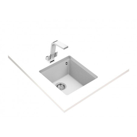 Fregadero sintetico BE Teka SQUARE40.40TGBLANCOART - 3 Fregadero sintetico BE Teka SQUARE40.40TGBLANCOART - 3
