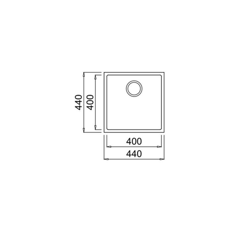 Fregadero sintetico BE Teka SQUARE40.40TGNEGRO - 2 Fregadero sintetico BE Teka SQUARE40.40TGNEGRO - 2