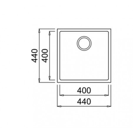 Fregadero sintetico BE Teka SQUARE40.40TGNEGRO - 2 Fregadero sintetico BE Teka SQUARE40.40TGNEGRO - 2