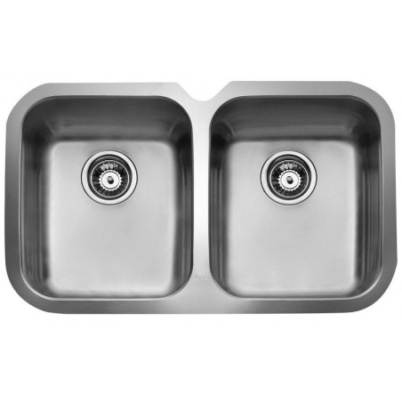 Fregadero inox Teka BE2C765, 2 senos, mueble 80cm - 1