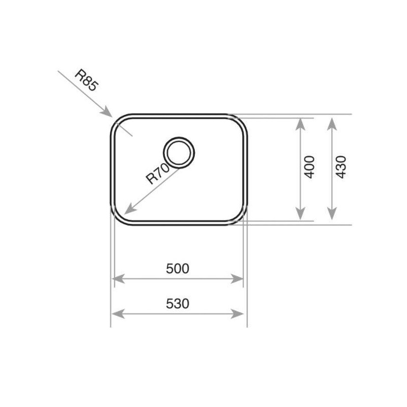 Fregadero inox Teka BE5040PLUS, 1 seno, bajo encim - 2