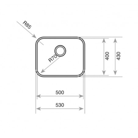 Fregadero inox Teka BE5040PLUS, 1 seno, bajo encim - 2