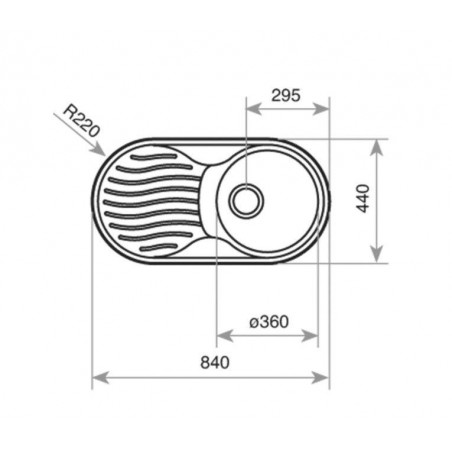 Fregadero inox Teka DR801C1EDCH, 1 seno, escurrido - 3 Fregadero inox Teka DR801C1EDCH, 1 seno, escurrido - 3