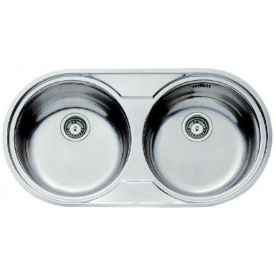Fregadero inox Teka DR802COG, 2 senos, mueble 85cm - 1