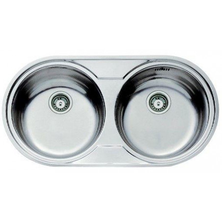Fregadero inox Teka DR802COG, 2 senos, mueble 85cm - 1 Fregadero inox Teka DR802COG, 2 senos, mueble 85cm - 1