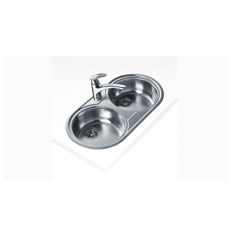 Fregadero inox Teka DR802COG, 2 senos, mueble 85cm - 2 Fregadero inox Teka DR802COG, 2 senos, mueble 85cm - 2