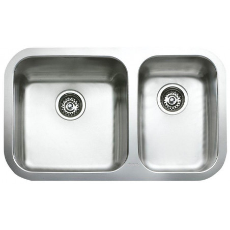 Fregadero inox Teka BE2C785, 2 senos, bajo encimer - 1