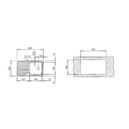 Fregadero inox Teka CLASSIC1C1EDCH, 1 seno, escurr - 2 Fregadero inox Teka CLASSIC1C1EDCH, 1 seno, escurr - 2