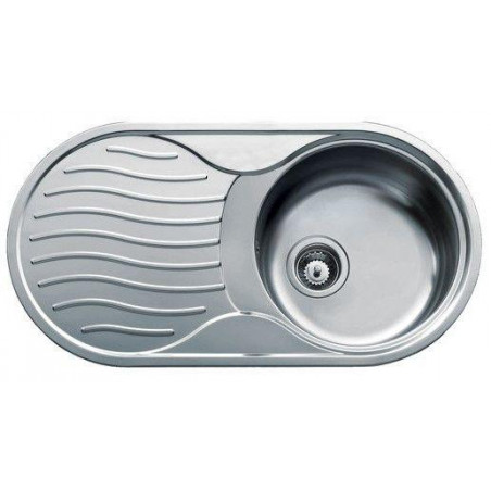 Fregadero inox Teka DR801C1E, 1 seno, escurridor, - 1