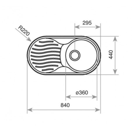 Fregadero inox Teka DR801C1E, 1 seno, escurridor, - 3