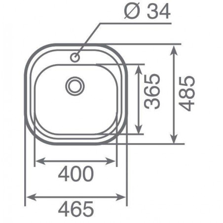 Fregadero inox Teka STYLO1C, 1 seno, mueble 45cm - 3