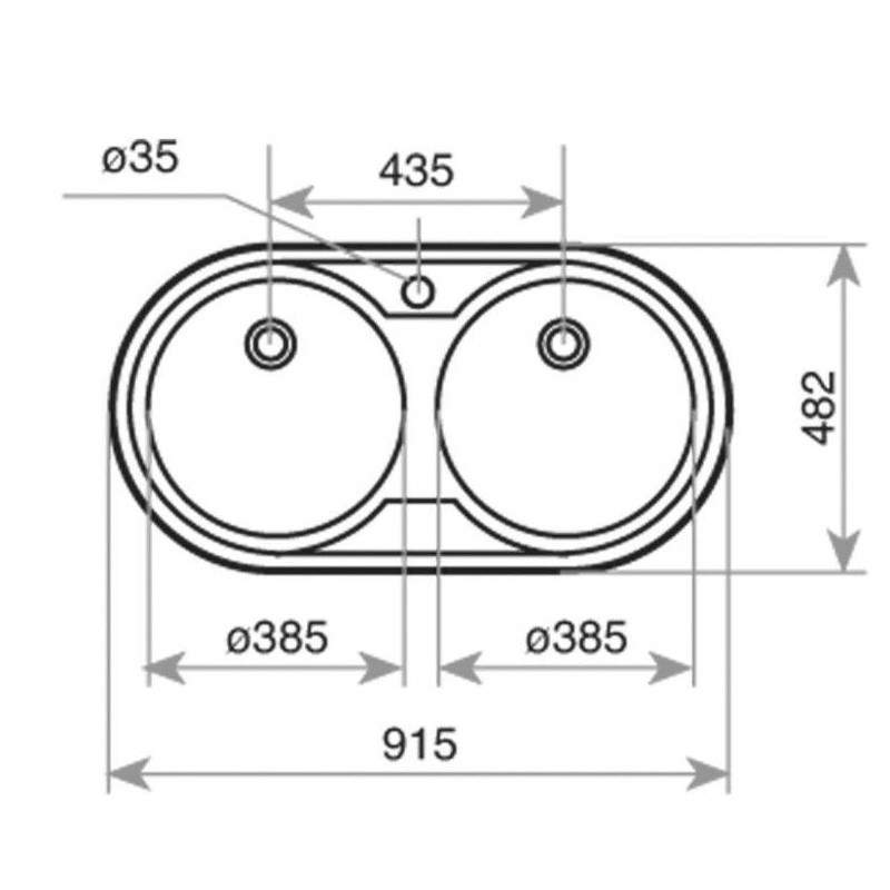 Fregadero inox Teka DUETTA2C, 2 senos, mueble 90cm - 2