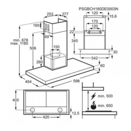 Campana decorativa Electrolux LFT766X - 5
