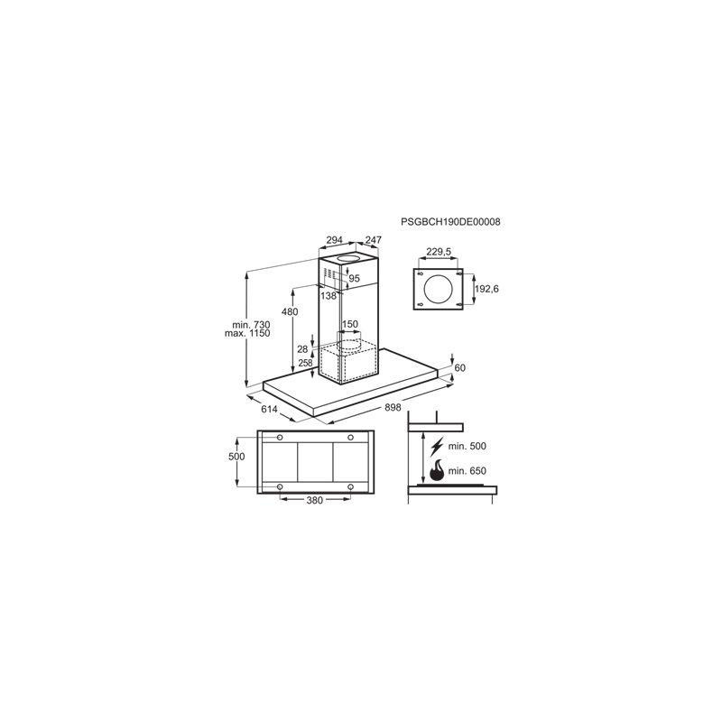 Campana decorativa isla Electrolux LFI769X - 3