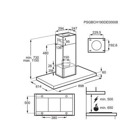 Campana decorativa isla Electrolux LFI769X - 3