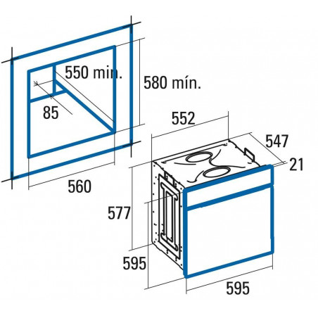 Horno pirolitico indep. Cata MT9011PROBK (0704700 - 3