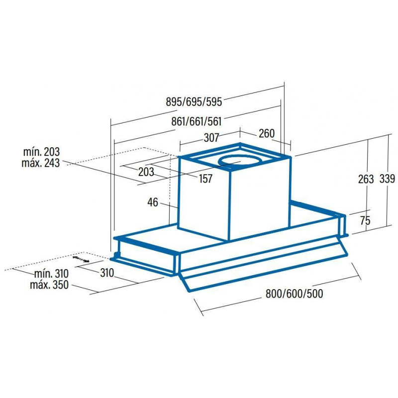 Campana conv. Grupo filtrante Cata CORONA60 - 3 Campana conv. Grupo filtrante Cata CORONA60 - 3