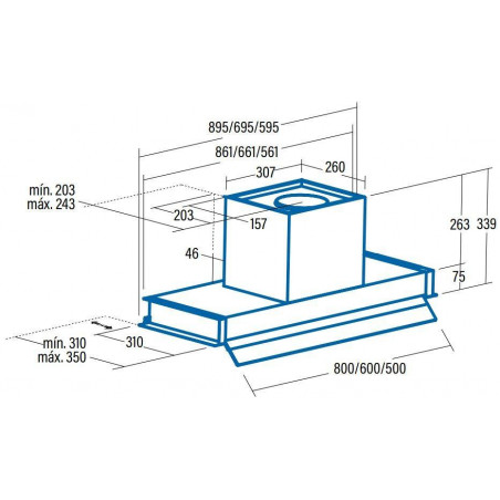 Campana conv. Grupo filtrante Cata CORONA60 - 3 Campana conv. Grupo filtrante Cata CORONA60 - 3