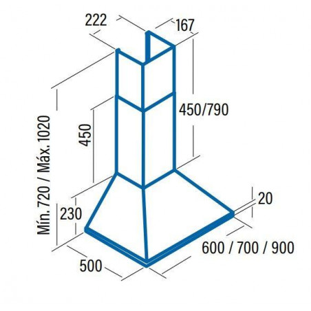 Campana decorativa piramidal Cata OMEGA600 - 3 Campana decorativa piramidal Cata OMEGA600 - 3