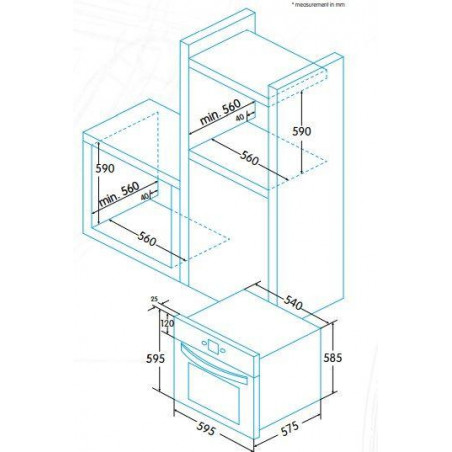 Horno MF pirolitico indep. Edesa EOE8060PX - 3 Horno MF pirolitico indep. Edesa EOE8060PX - 3