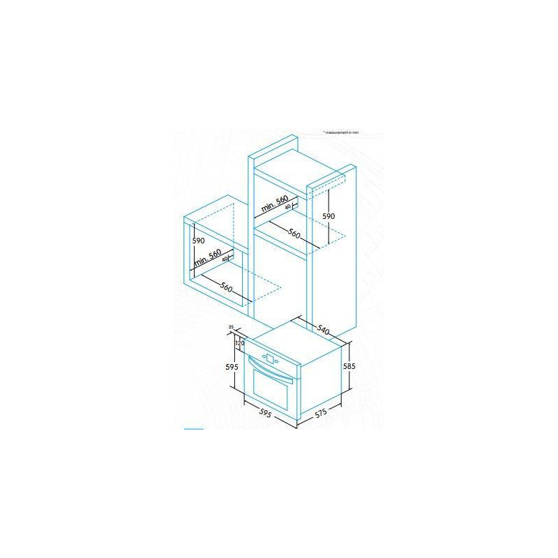 Horno MF pirolitico indep. Edesa EOE8040PX - 3