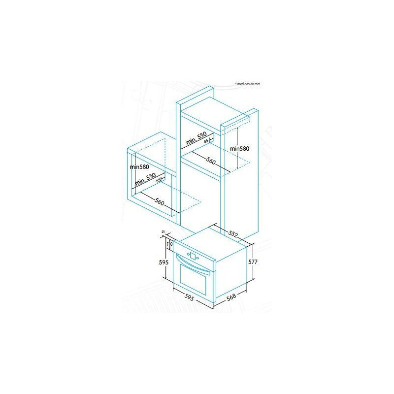 Horno indep. Edesa EOE6020X - 3