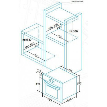Horno indep. Edesa EOE6020X - 3